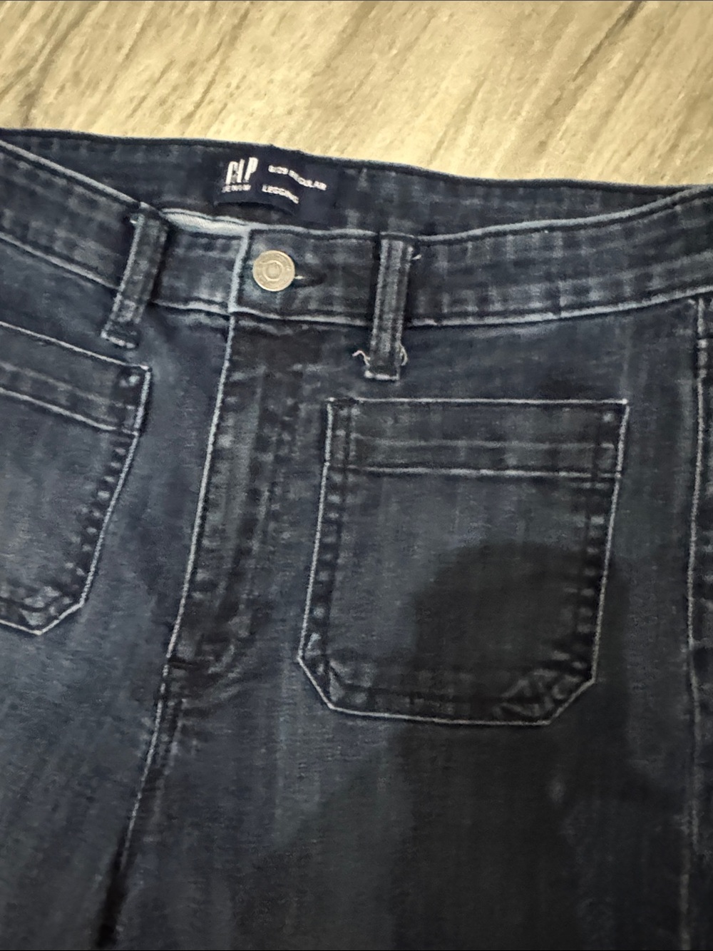 GAP Women's Denim Leggings in Dark Blue Wash - Picture 3 of 9